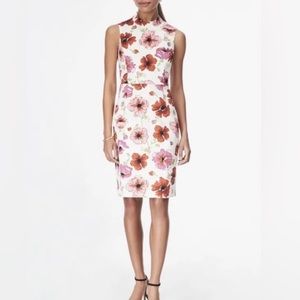 Brooks Brothers floral shift sheath dress with mock neck NWT